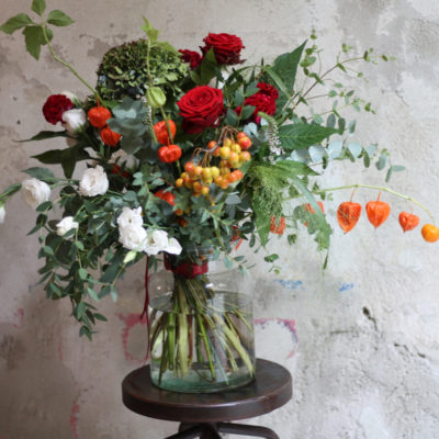 Love Bouquet in Vaso di vetro